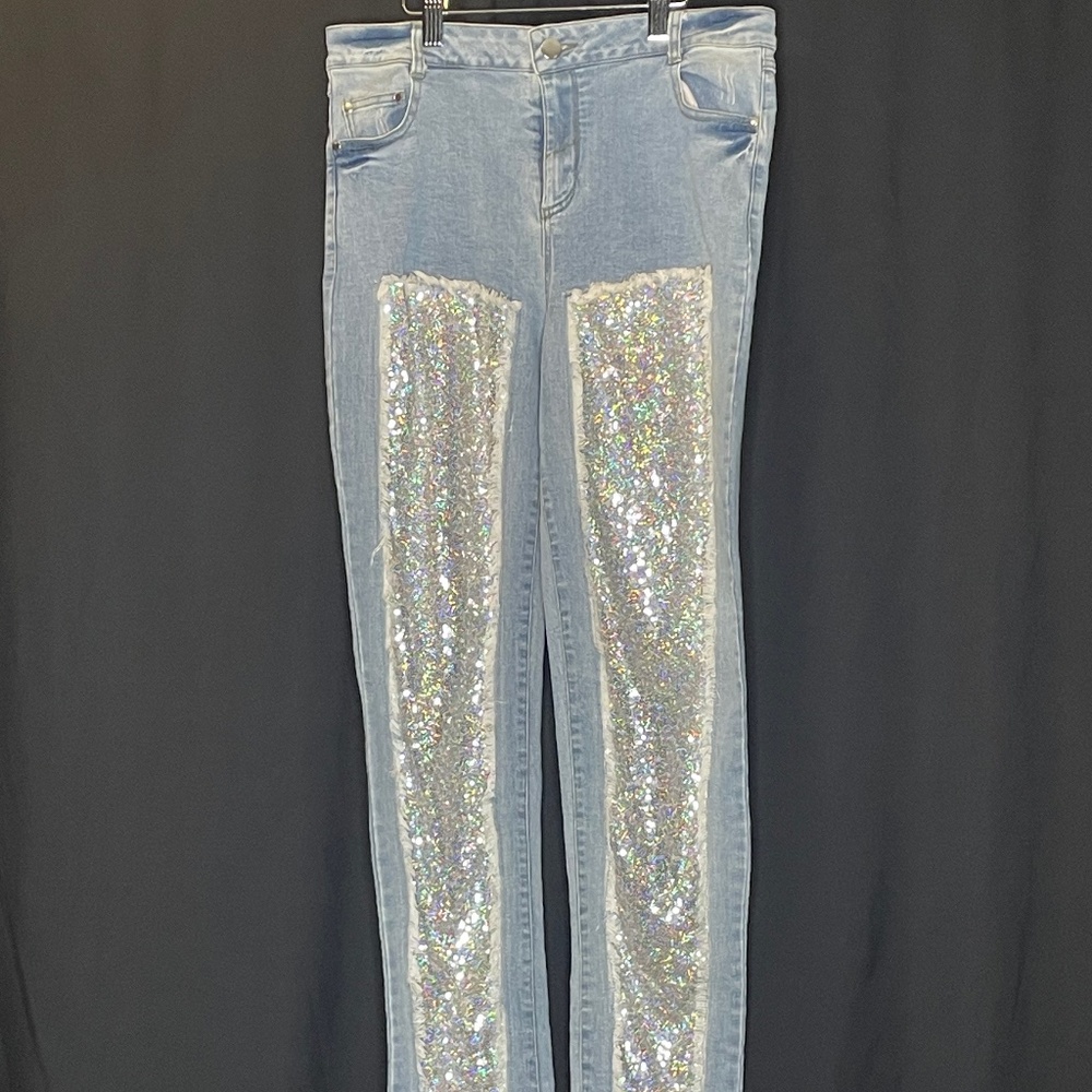 Truly Me sequin front jeans